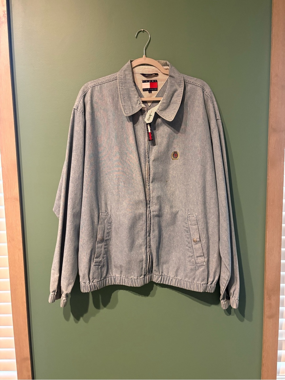 Tommy Hilfiger Light Gray Zip-Up Bomber Jacket